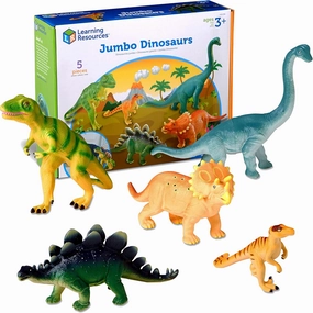 Learning Resources Jumbo Dinosaurs - Toddler Learning Toys, Dinosaurs Toys for Kids Ages 3 , Dinosaur Games