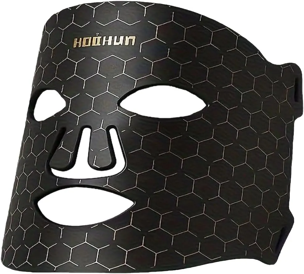 LED Facial Mask, USB Rechargeable Beauty Device With Adjustable Strap, Home Spa Facial Care Tool, Mother's Day Gift, Black