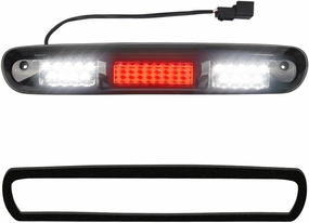 LED 3rd Third Brake Light Smoked Lens with Seal Gasket For 2007-2013 Chevy Silverado GMC Sierra 1500 2500 3500 2500HD 3500HD High Mount Stop Lamp Assembly