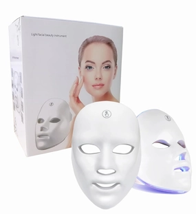 LED Face Mask for Skin Care, 7-1 Colors Portable Red Light Face Mask, Facial Skin Care Mask for Home & Travel Use