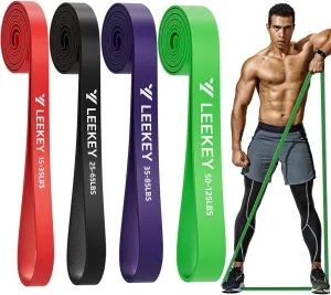 LEEKEY Resistance Bands, Exercise Bands with Handles,Pull Up Assist Bands - Band Set with Door Anchor - Bands for Working Out,Band for Men and Women Fitness Training, Physical Therapy,Home Workouts