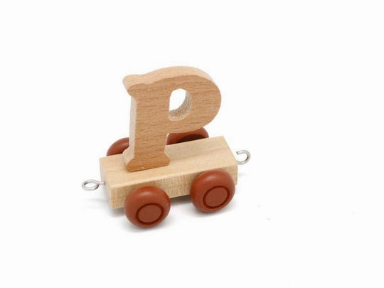 Letter P - Wooden Train