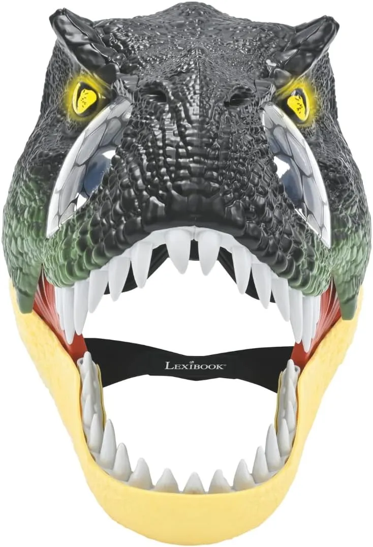 Lexibook, Dinosaur mask, Movable jaw, Realistic toy with roars and light effects, Easy to put on, RPDINO01