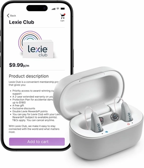 Lexie B2 Plus Hearing Aids Powered by Bose   Free 6-Month Lexie Club Subscription – Rechargeable, Rechargeable Case, App-Controlled, Self-Fit, Noise Reduction, Bluetooth® for Calls & Streaming (Gray)