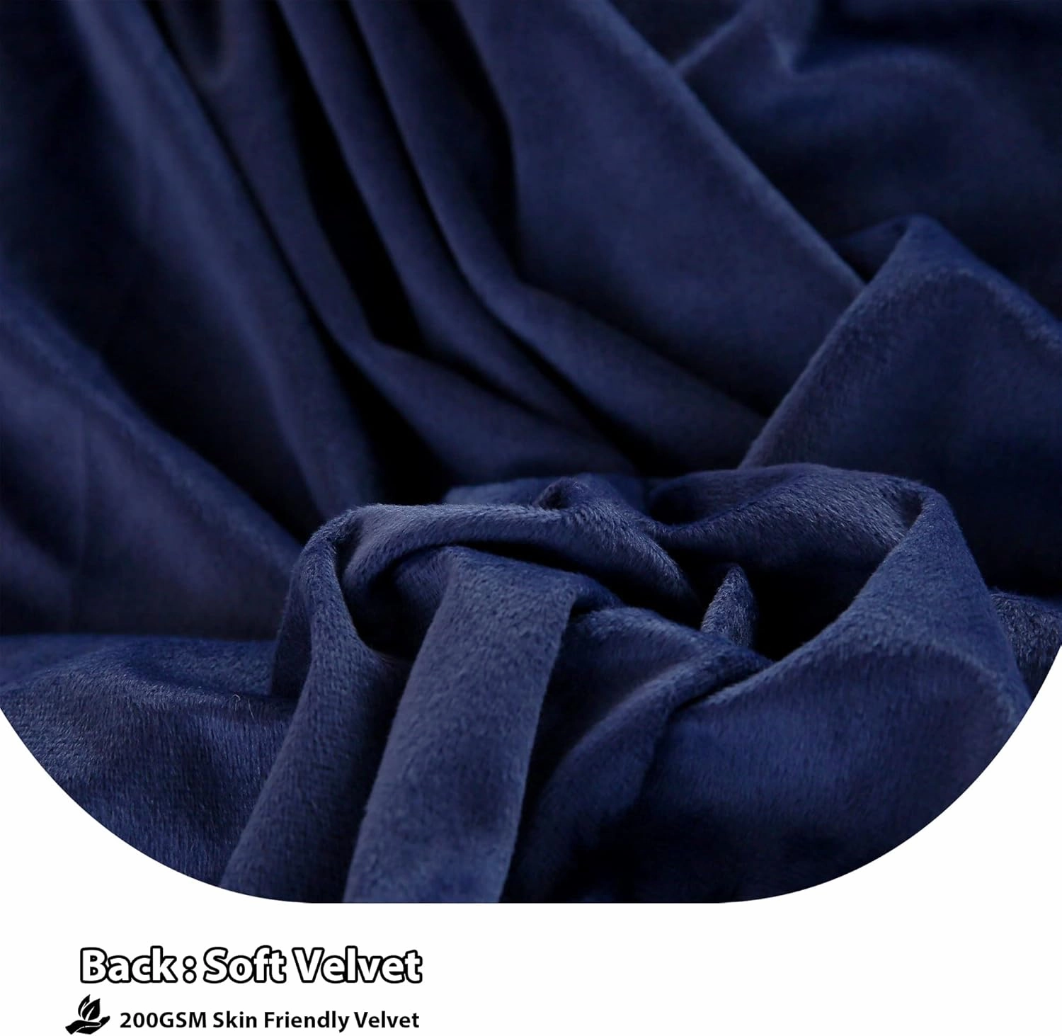 LIFEREVO 2 Pack Royal Blue Faux Fur Pillow Shams,Shaggy Plush Home Decorative Luxury Series Super Soft Furry Pillow Case with Zipper Closure for Home Sofa Couch Decoration,Standard (Navy,20"x26")