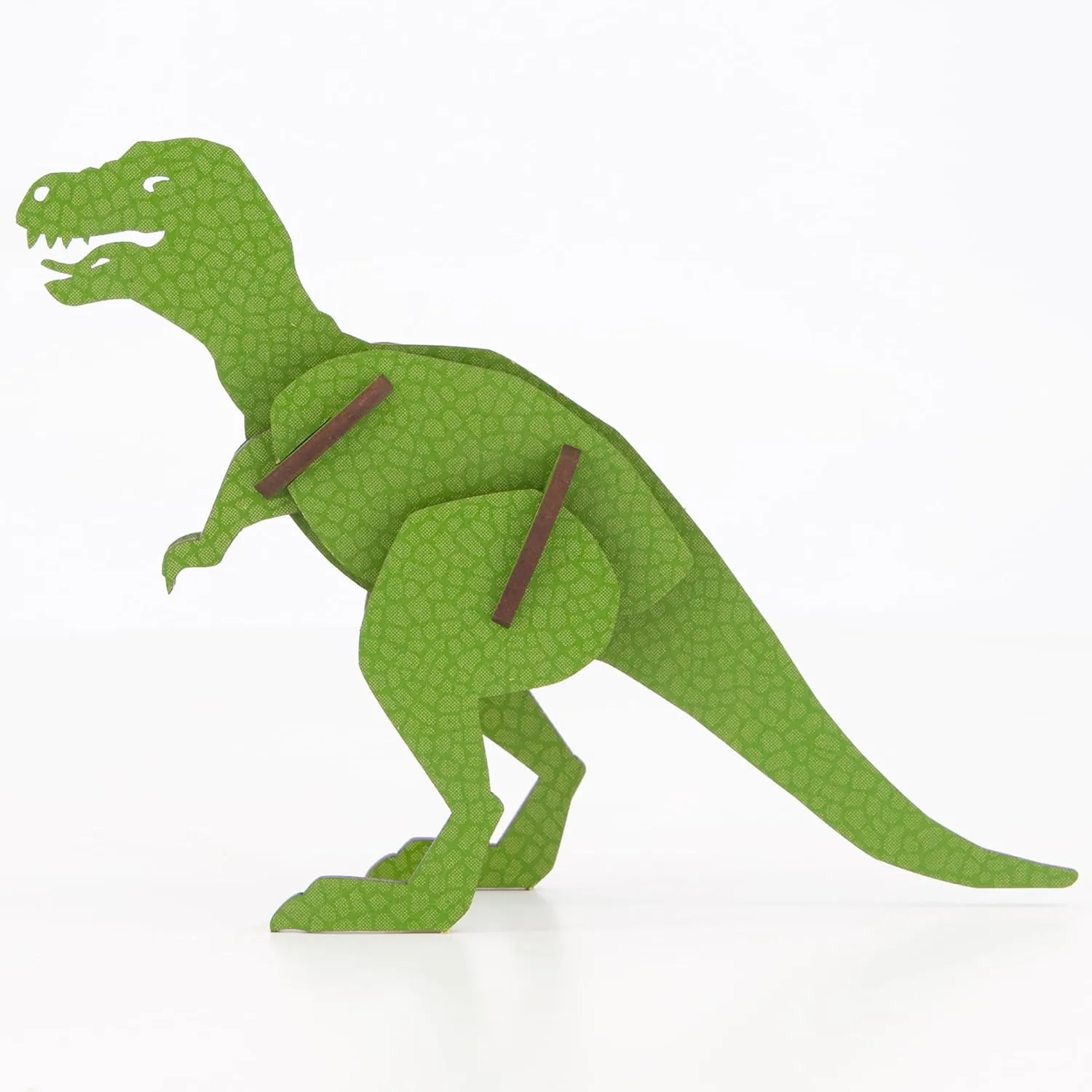 Little & Wood: Woodlet: Medium - Tyrannosaurus Rex - Green, 3D Wooden Kit-Set, Jurassic Dinosaur Puzzle, Easy Assembly T-Rex, Pop Build Fun, Ages 6 