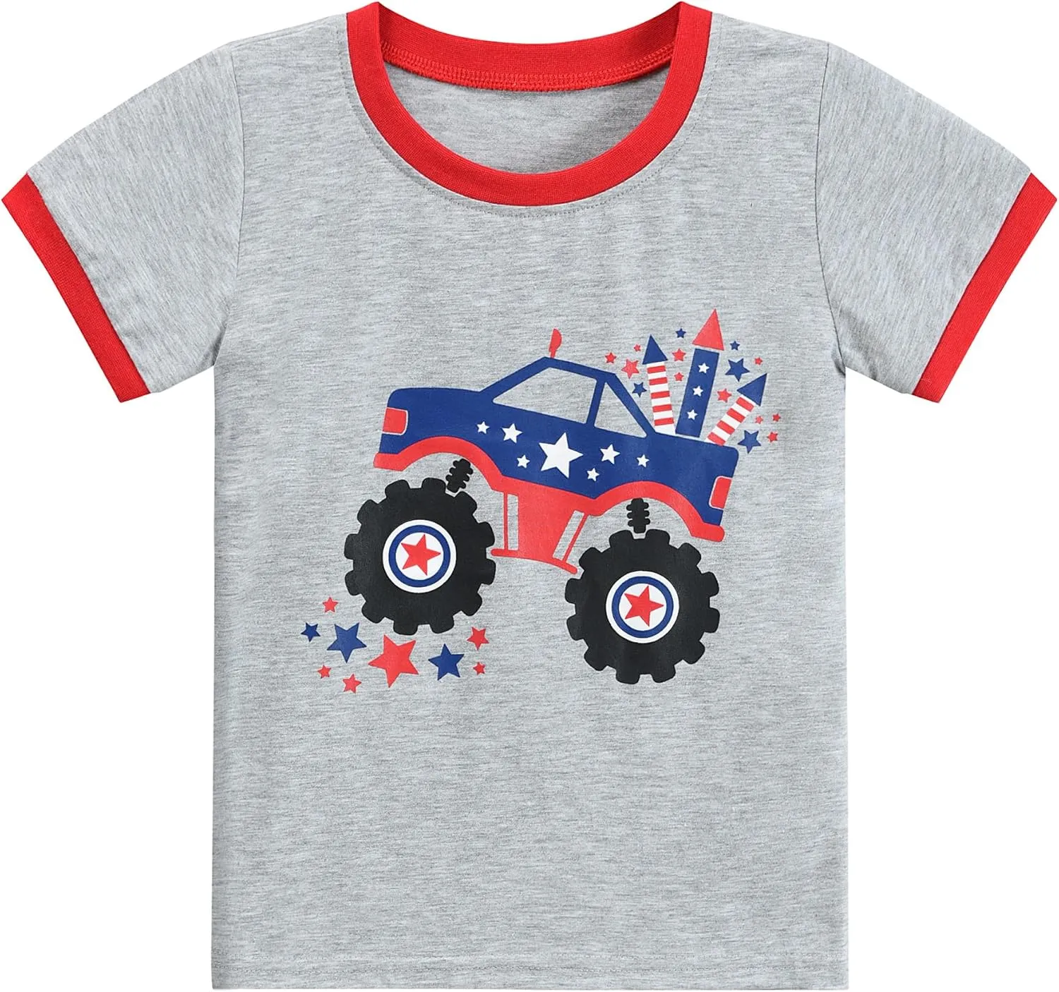 Little Hand Toddler Boys Pajamas Kids Dinosaur Summer PJS Monster Truck Children Excavator Jammies Short Sets 2-7 Years