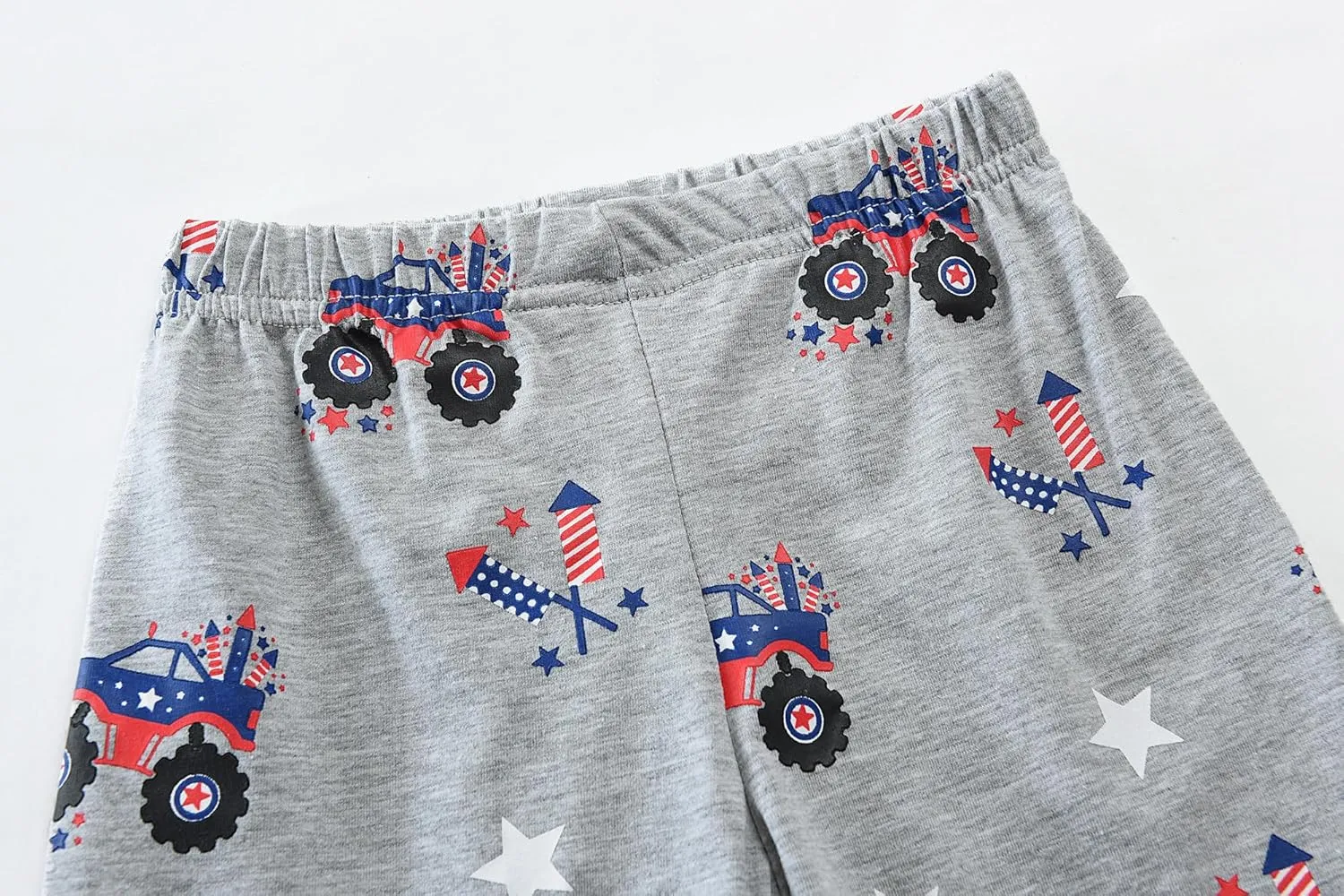 Little Hand Toddler Boys Pajamas Kids Dinosaur Summer PJS Monster Truck Children Excavator Jammies Short Sets 2-7 Years