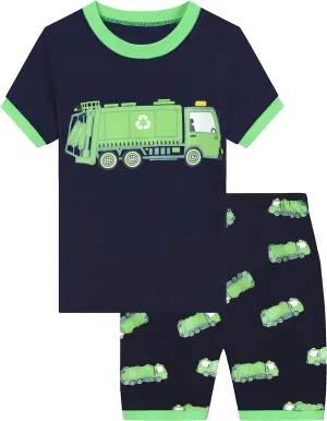 Little Hand Toddler Boys Pajamas Monster Truck Pjs Kids Dinosaur Short Sets Summer Sleepwear for Boy Jammies 2-7 Years