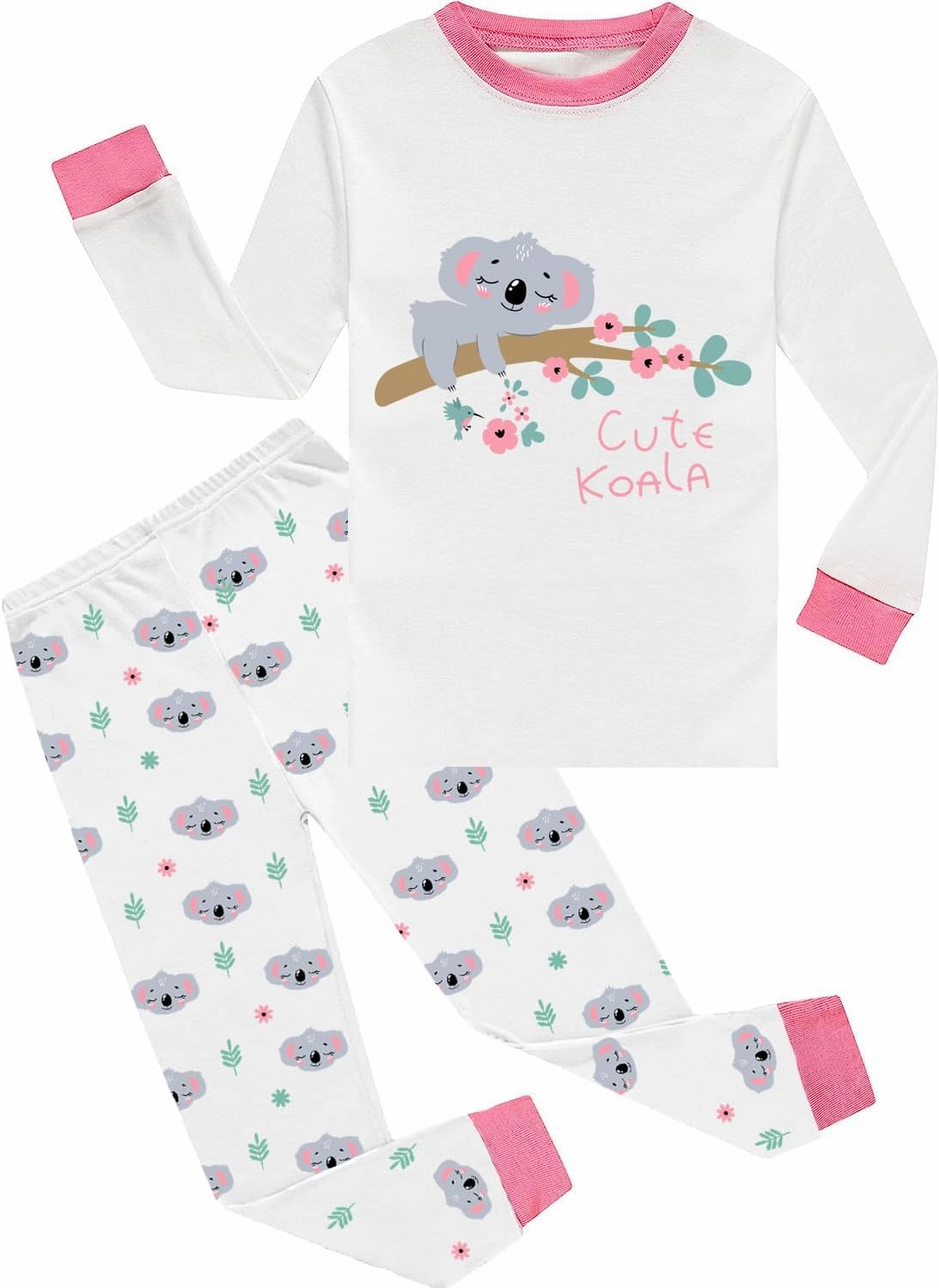 Little Hand Girls Dinosaur Pajamas Long Sleeve Unicorn Sleepwear Pajama Cute Princess Pjs for Toddler Clothes 2-7 Years