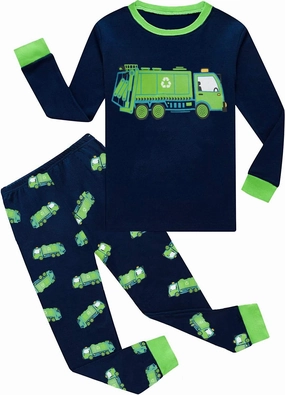Little Hand Toddler Boys Pajamas Monster Truck 100% Cotton Kids Dinosaur 2 Piece Truck Pjs Sleepwear Clothes Sets 2-7 Years