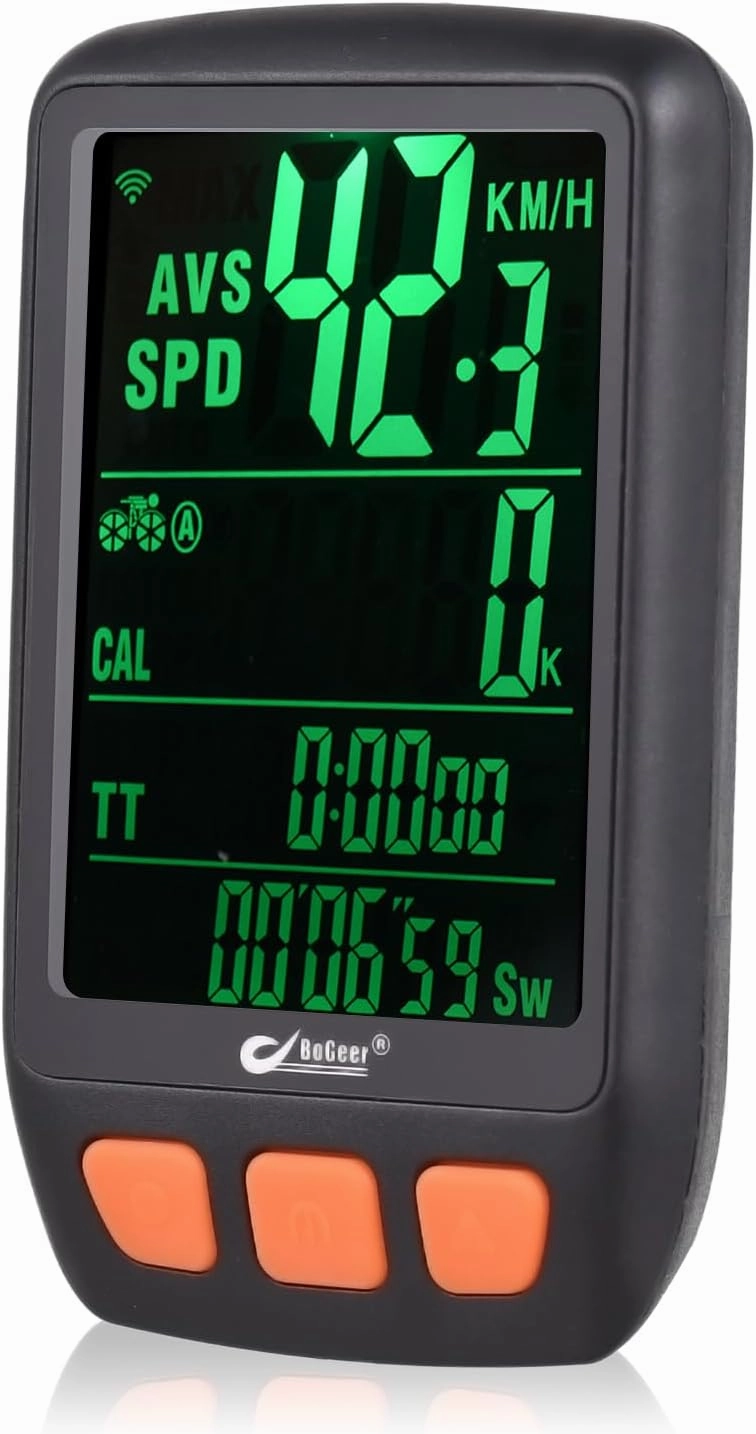 Lixada Bicycle Cycling Computer Digital Bike Speedometer Odometer with Rechargeable Battery Backlight Bike Stopwatch