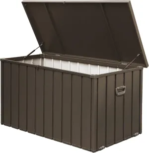 Lockable Deck Box 200 Gallon, Outdoor Waterproof Storage Box With Safe Lock Hole And Hydraulic Rod, Attractive Bench Seat, For Patio Furniture, Pool Toys Storage