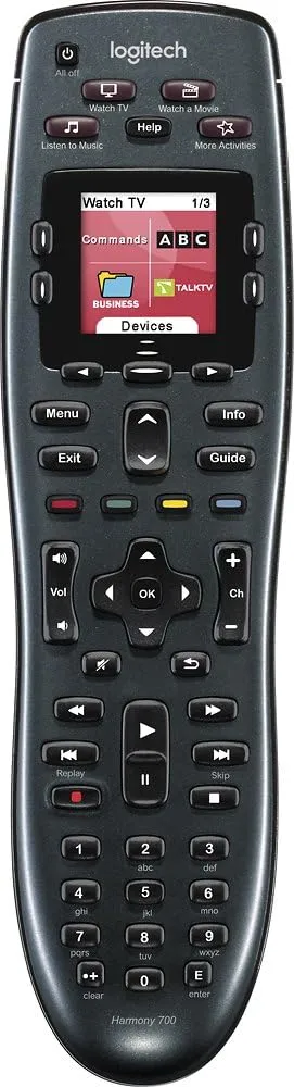 Logitech - Harmony 700 8-Device Universal Remote - Black