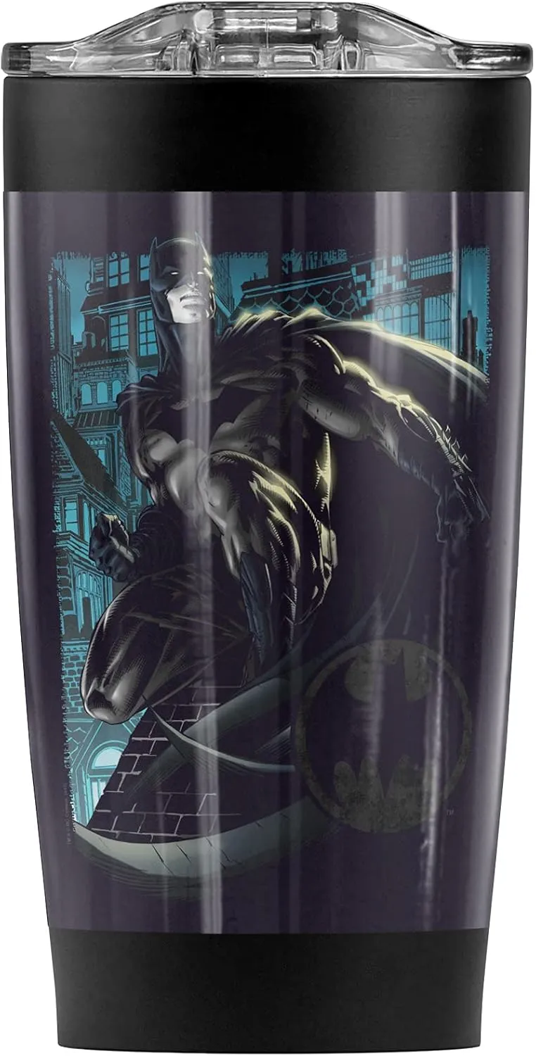 Logovision Batman Knight Falls In Gotham Stainless Steel Tumbler 20 oz Coffee Travel Mug/Cup, Vacuum Insulated & Double Wall with Leakproof Sliding Lid | Great for Hot Drinks and Cold Beverages