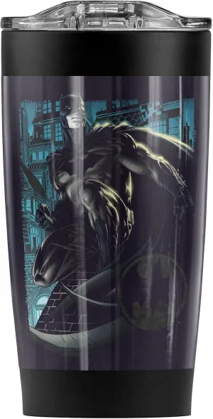 Logovision Batman Knight Falls In Gotham Stainless Steel Tumbler 20 oz Coffee Travel Mug/Cup, Vacuum Insulated & Double Wall with Leakproof Sliding Lid | Great for Hot Drinks and Cold Beverages