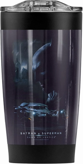 Logovision Batman V Superman Gotham Knight Stainless Steel Tumbler 20 oz Coffee Travel Mug/Cup, Vacuum Insulated & Double Wall with Leakproof Sliding Lid | Great for Hot Drinks and Cold Beverages