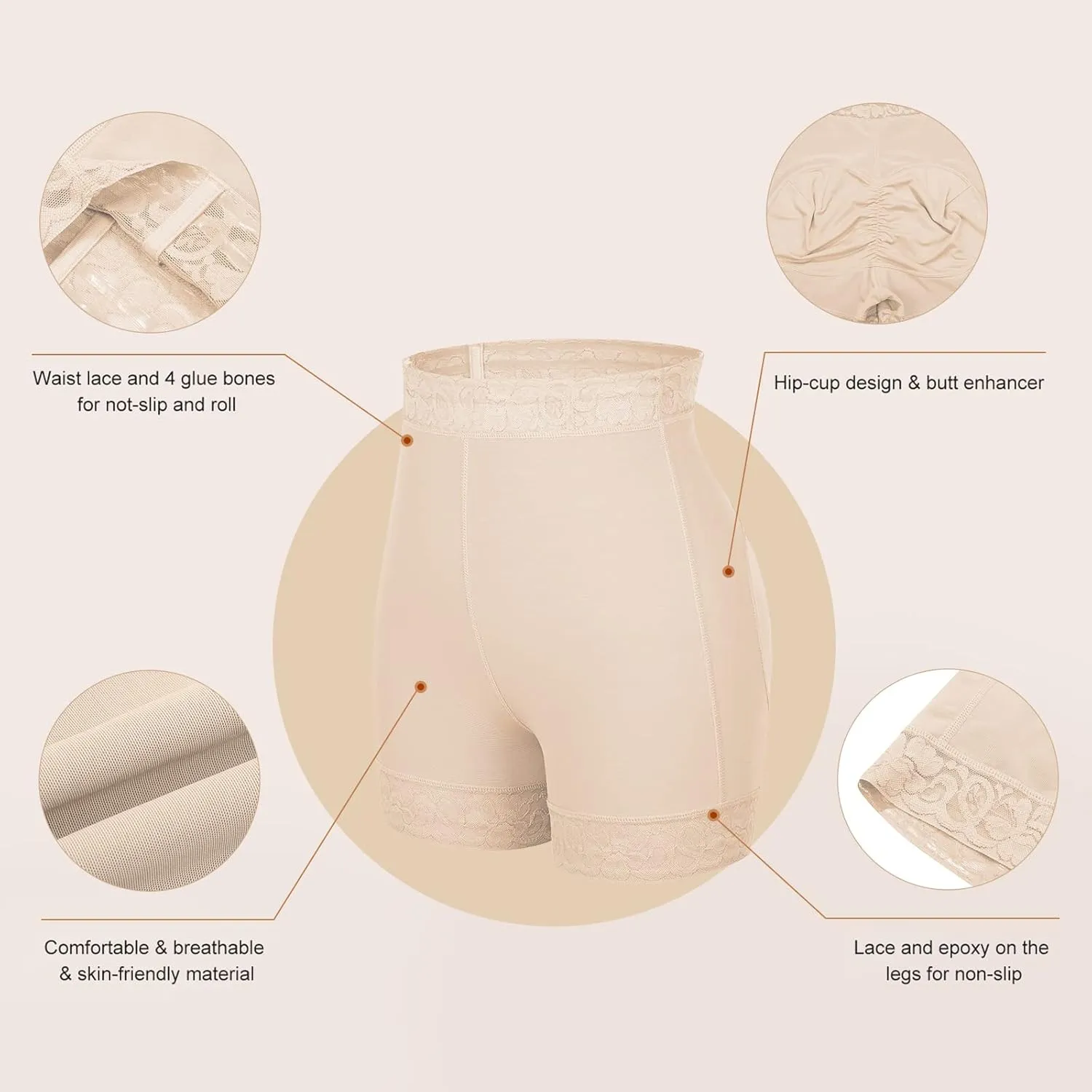 Lover-Beauty Butt Lifter Panties Faja Shorts Hip Enhancer Tummy Control Butt Lifting Shapewear