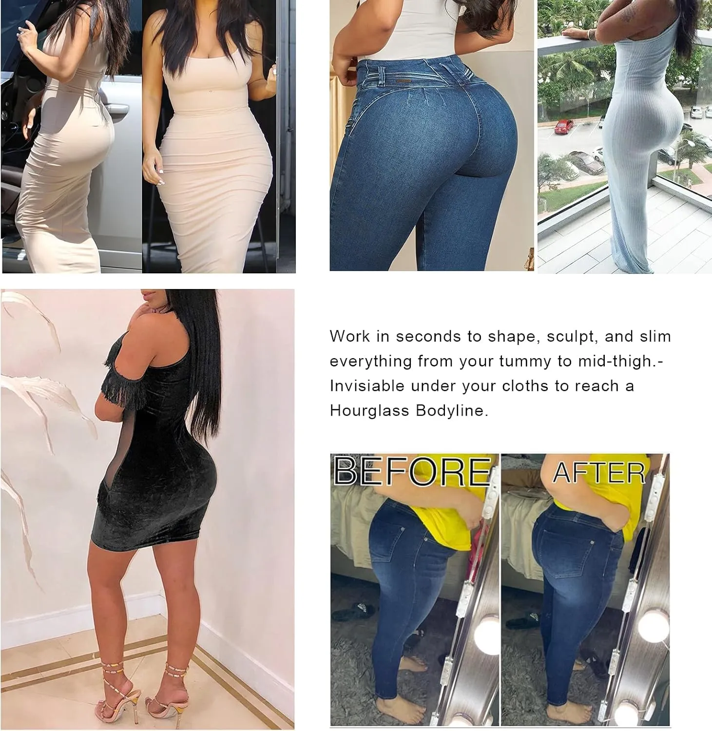 Lover-Beauty Butt Lifter Panties Faja Shorts Hip Enhancer Tummy Control Butt Lifting Shapewear