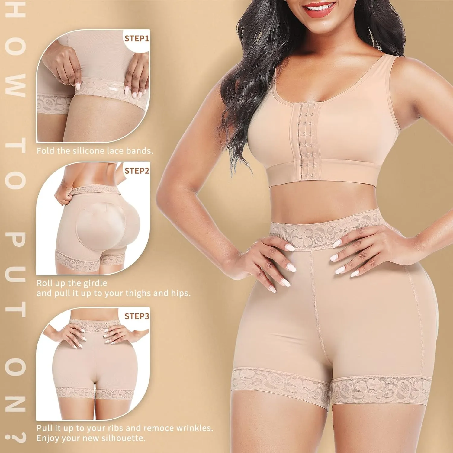 Lover-Beauty Butt Lifter Panties Faja Shorts Hip Enhancer Tummy Control Butt Lifting Shapewear