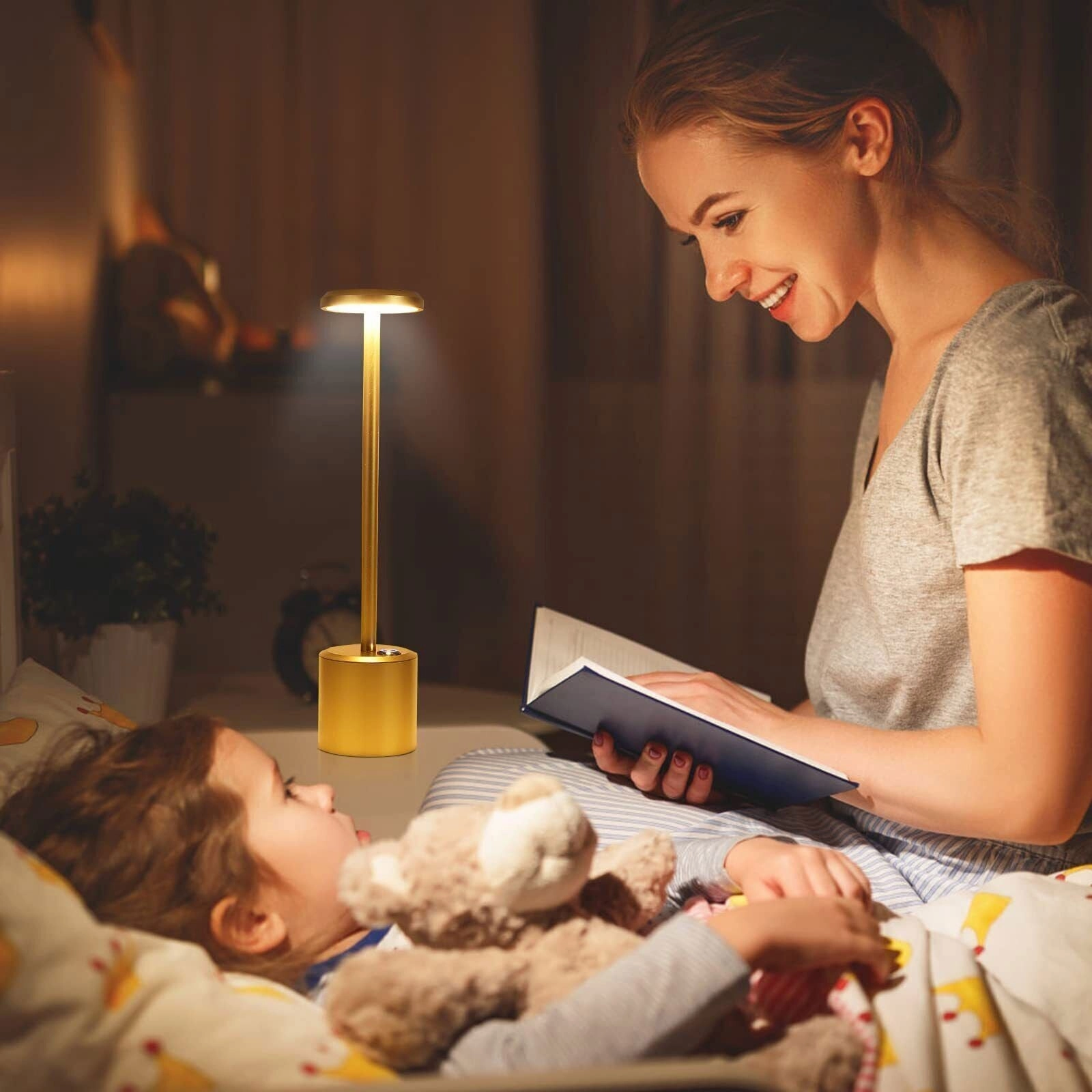 Luxora Modern Rechargeable Cordless LED Living Room Table Lamp