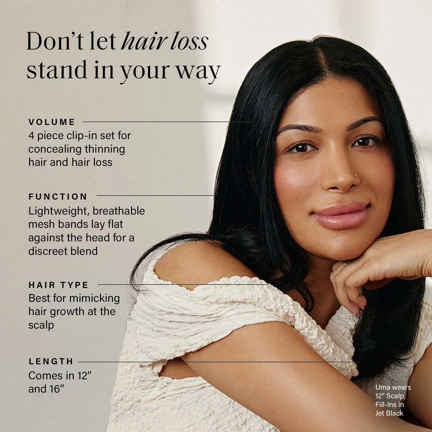 Luxy 100% Remy Human Hair – Scalp Hair Fill-Ins - Clip-Ins for Scalp & Part Line Coverage - Natural Coverage for Thinning Areas, Lightweight Mesh Bands 30 grams 12" Chestnut Brown Scalp