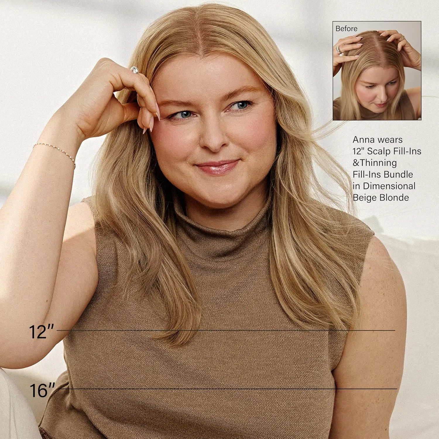 Luxy 100% Remy Human Hair – Scalp Hair Fill-Ins - Clip-Ins for Scalp & Part Line Coverage - Natural Coverage for Thinning Areas, Lightweight Mesh Bands 30 grams 12" Chestnut Brown Scalp
