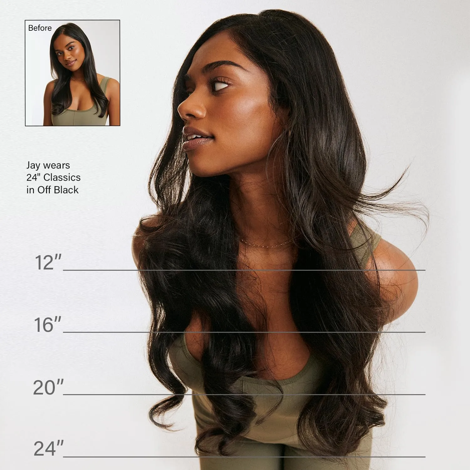 Luxy 100% Remy Human Hair - Seamless Clip-In Hair Extensions - Multi-Dimensional Color for Natural Blending, Adds Volume & Length 160 grams 16" Ash Brown Highlights