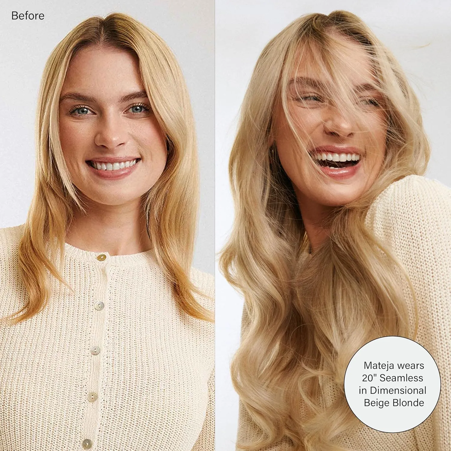 Luxy 100% Remy Human Hair - Seamless Clip-In Hair Extensions - Multi-Dimensional Color for Natural Blending, Adds Volume & Length 160 grams 16" Ash Brown Highlights