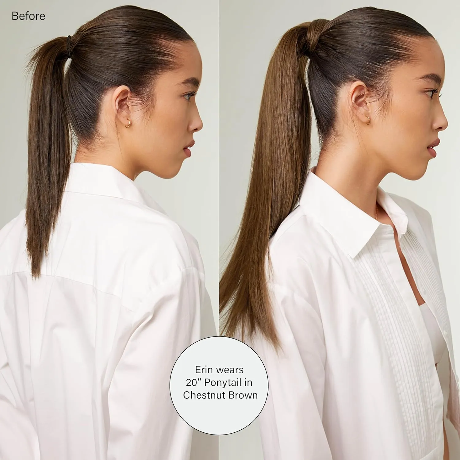 Luxy Hair 16" Off Black Ponytail Clip-In Hair Extension (100 grams) 100% Remy Human Hair, Quick Up-do, 1-Piece Set, Natural Blend