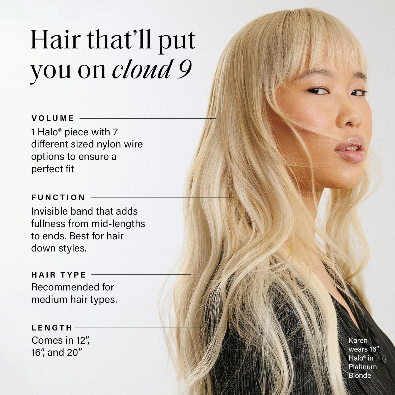 Luxy 100% Remy Human Hair – Halo Clip-In Hair Extensions –Natural Looking Volume & Length - One-Piece - Easy 5-Min Application 140 grams 16" Bronde Balayage Halo