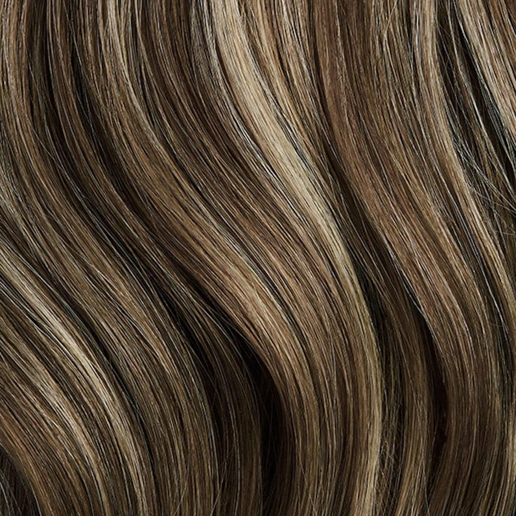 Luxy 100% Remy Human Hair, Classic 160g Clip-In Hair Extensions - 10 Wefts Multi-Dimensional Color for Natural Blending, Adds Volume & Length, Easy Apply & Remove 20" Ash Brown Highlights