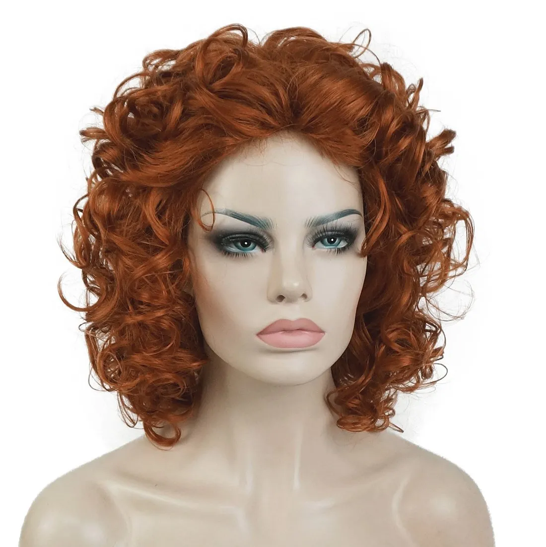 Lydell Short Soft Super Curly Synthetic Wigs Layered Natural Movement 130A Copper Red