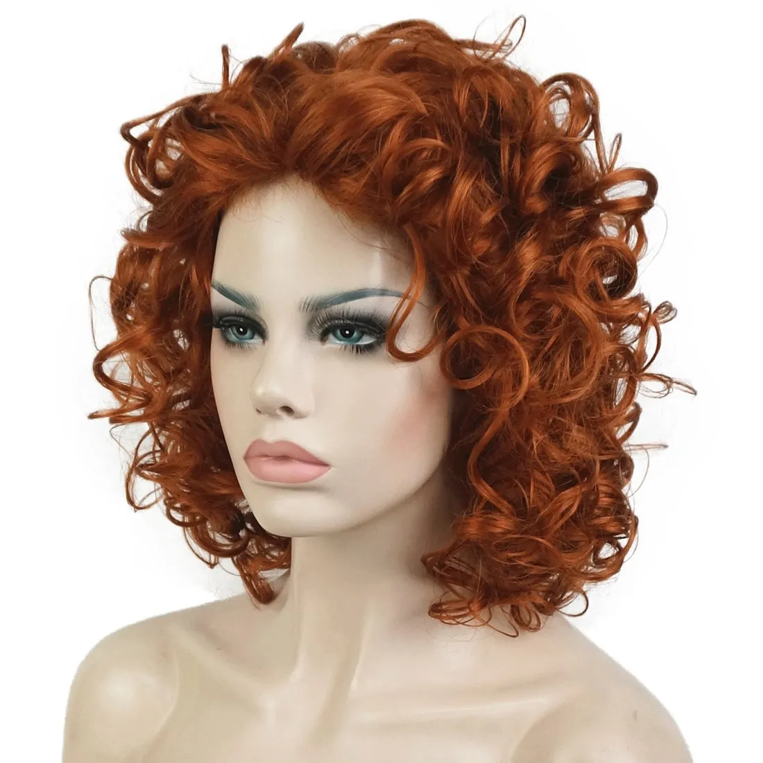 Lydell Short Soft Super Curly Synthetic Wigs Layered Natural Movement 130A Copper Red