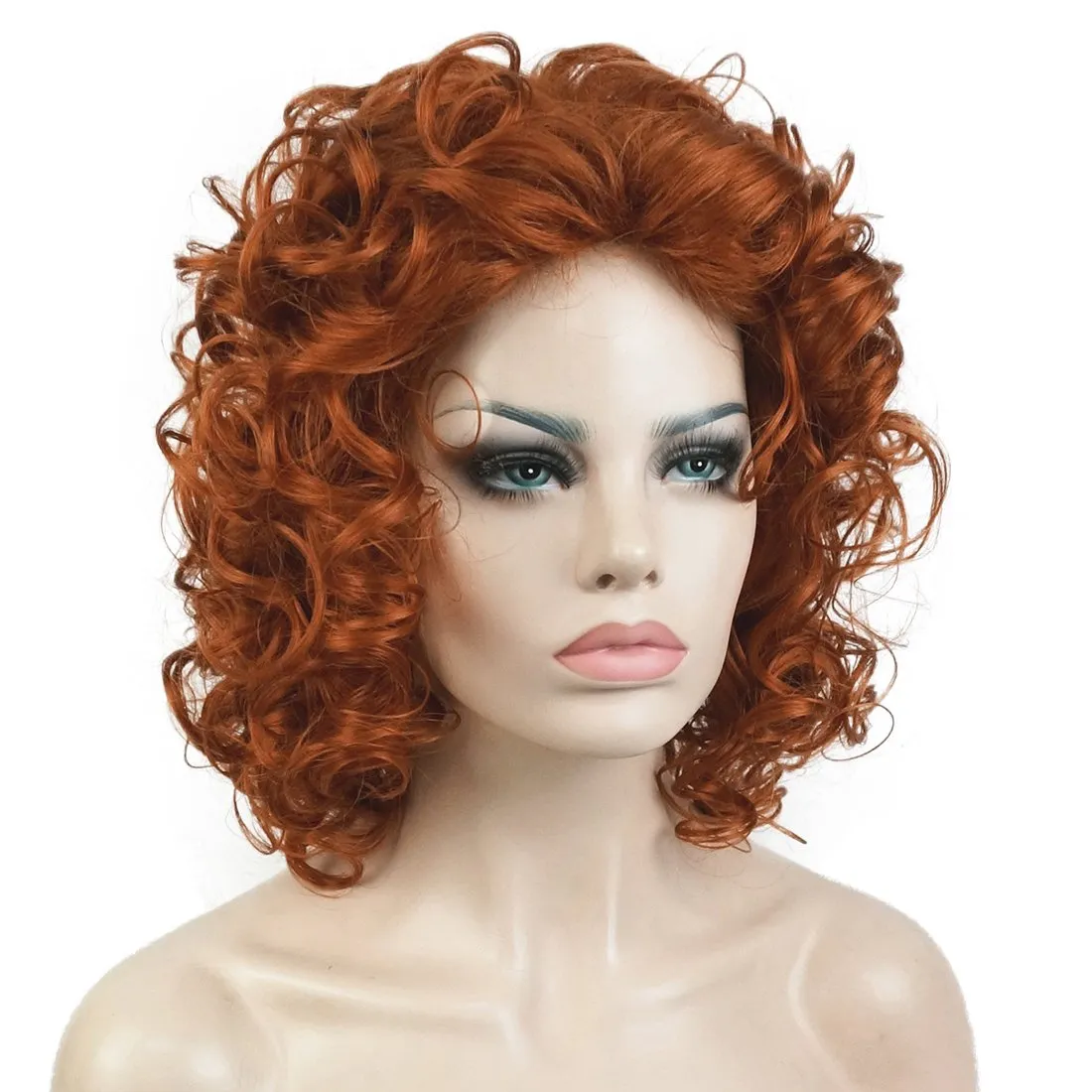 Lydell Short Soft Super Curly Synthetic Wigs Layered Natural Movement 130A Copper Red