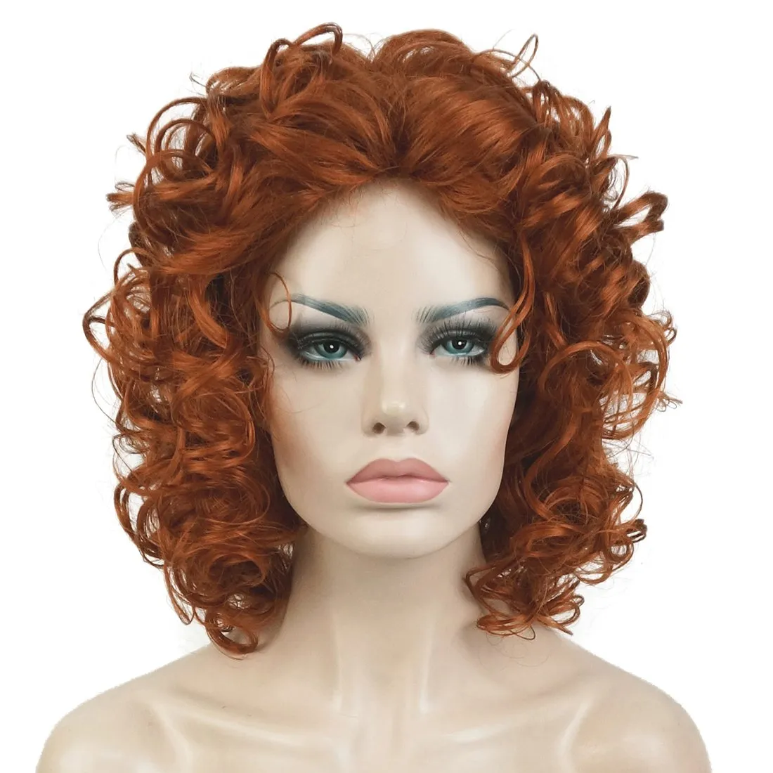 Lydell Short Soft Super Curly Synthetic Wigs Layered Natural Movement 130A Copper Red