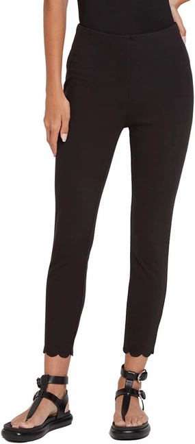 Lyssé Scallop Ankle Jeans – Cropped Jeans for Women and Stretch Jeans with Single Layer Scallop Edging