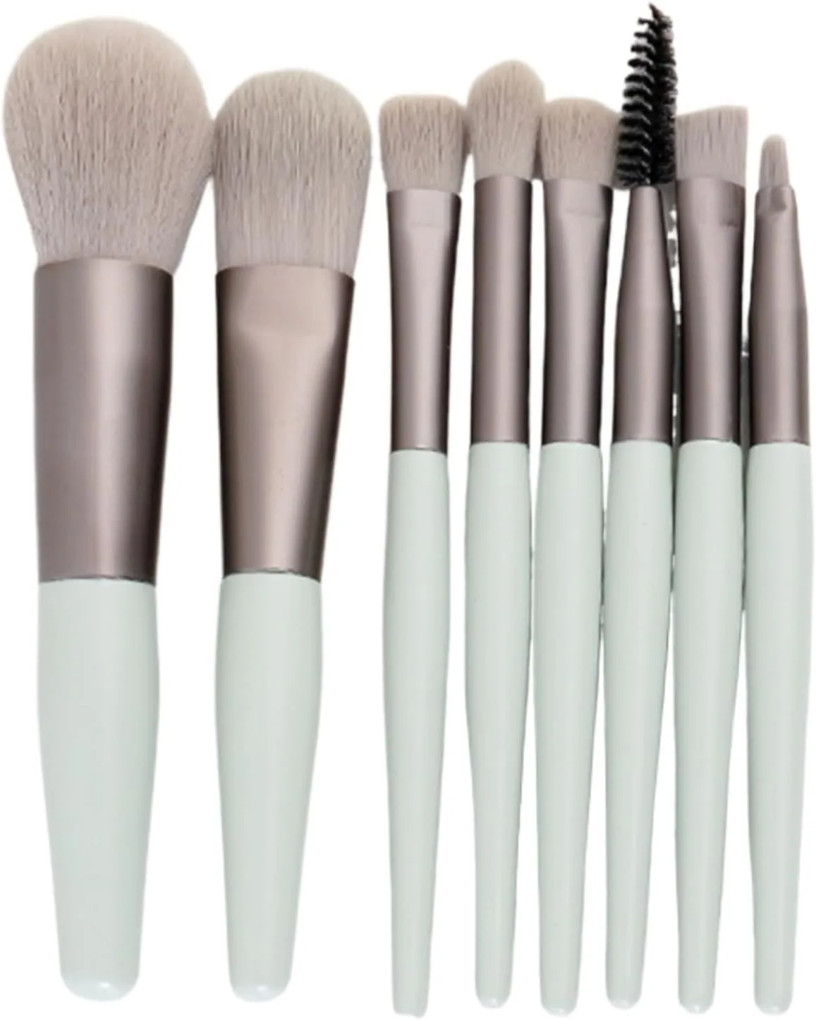 Make Up Brushes Set Makeup Brush Set 8 Pieces for Eye Shadow Foundation Blush Suitable for Travel Makeup Tools Set(Green)