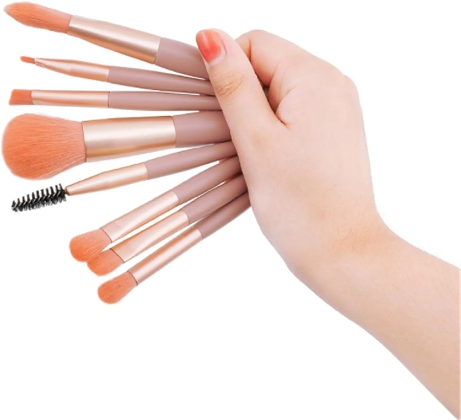Make Up Brushes Set Makeup Brush Set 8 Pieces for Eye Shadow Foundation Blush Suitable for Travel Makeup Tools Set(Green)