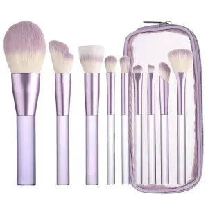 Makeup Brush Set with Storage Case, 9 Pcs Synthetic Premium Powder Foundation Brush,Concealer Eyeliner Contour Eyeshadow Blending Brushes,Birthday Gifts for Women