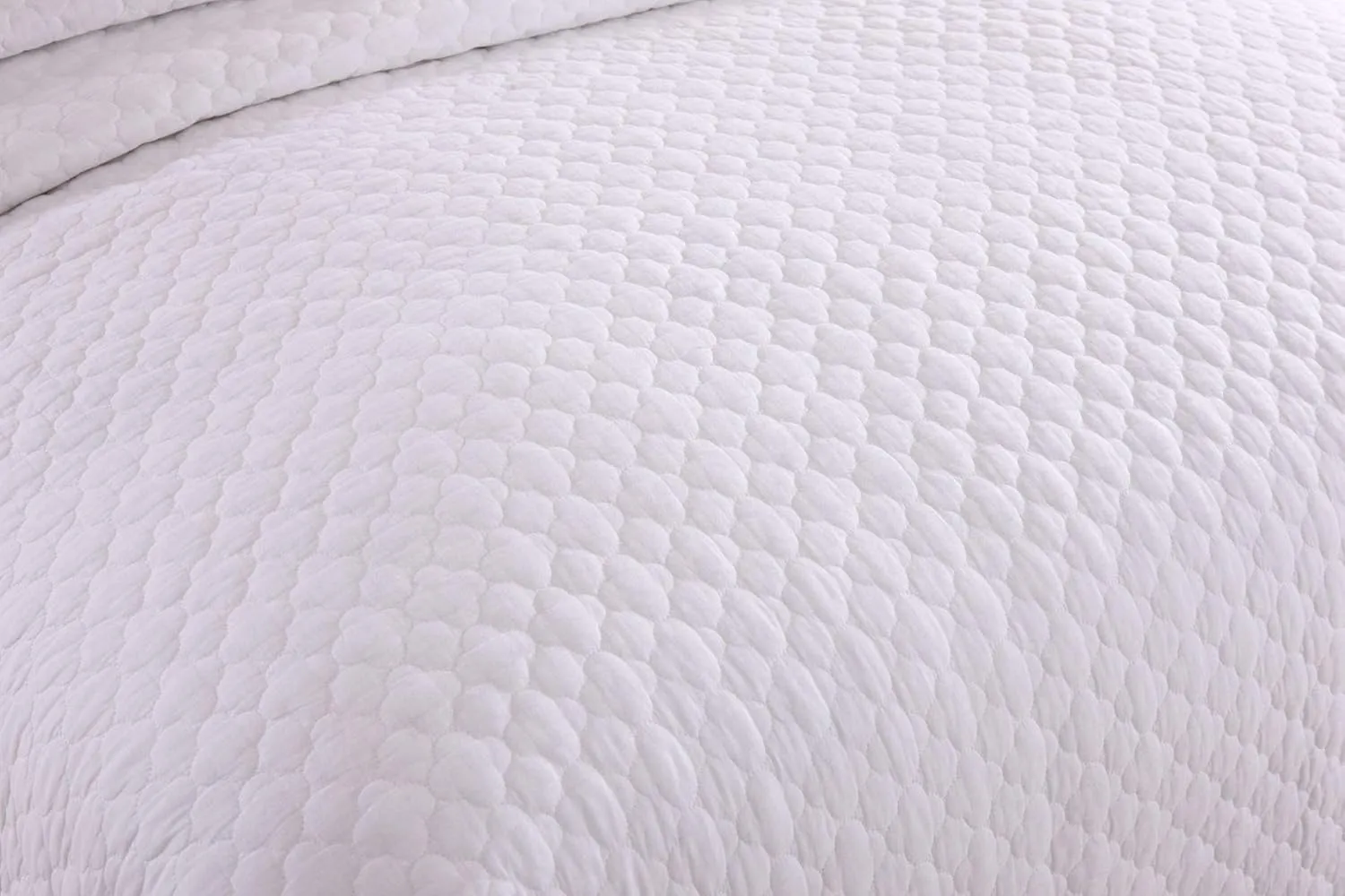 MarCielo 3 Piece 100% White Cotton Quilt Set Lightweight Bedspread Bed Coverlets Comforter Set, Cloud(King)
