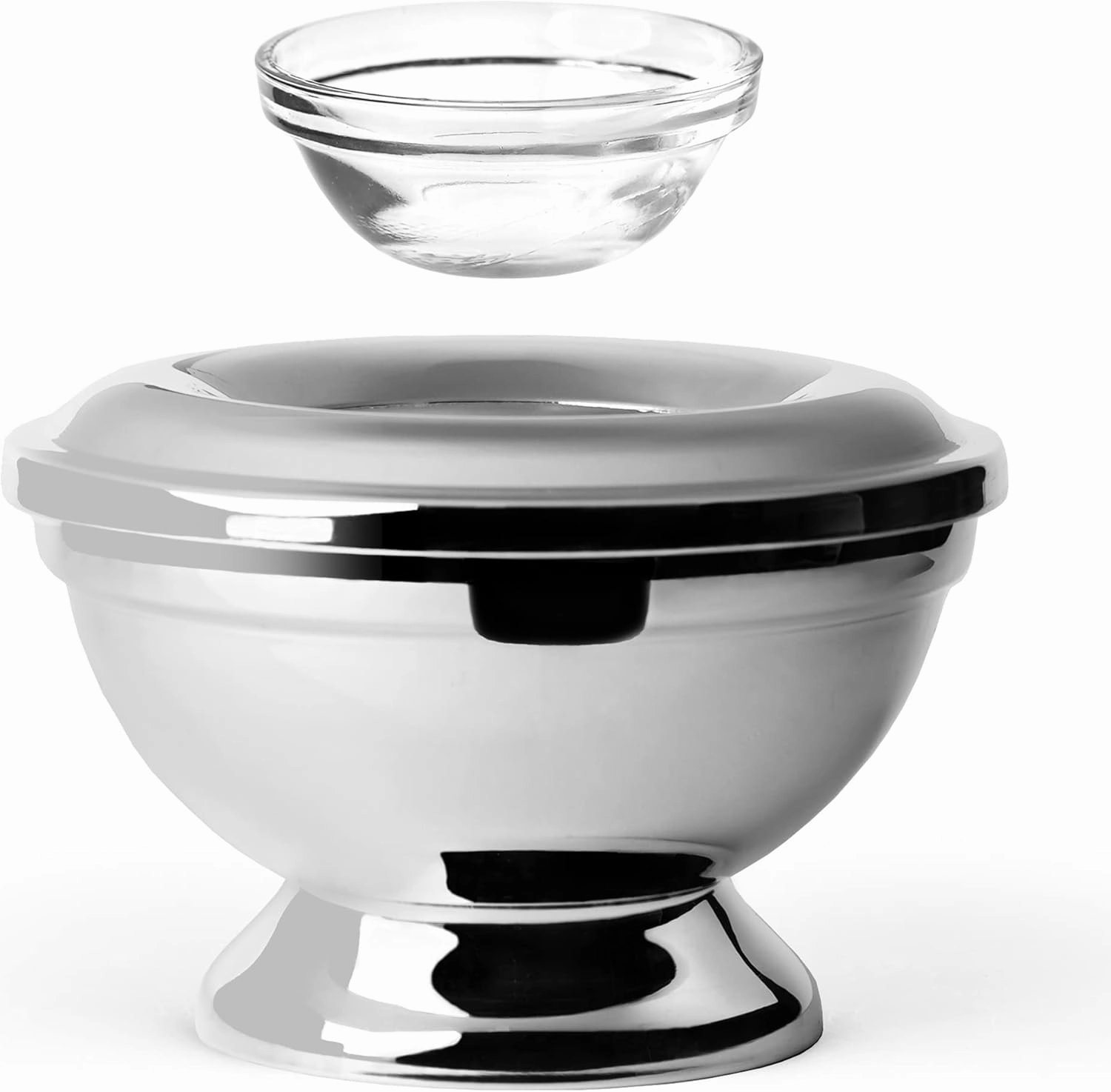 MARKY'S Glass and Metal Caviar Server Set - Single Serving – Premium Roe Chiller