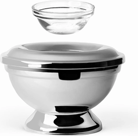 MARKY'S Glass and Metal Caviar Server Set - Single Serving – Premium Roe Chiller