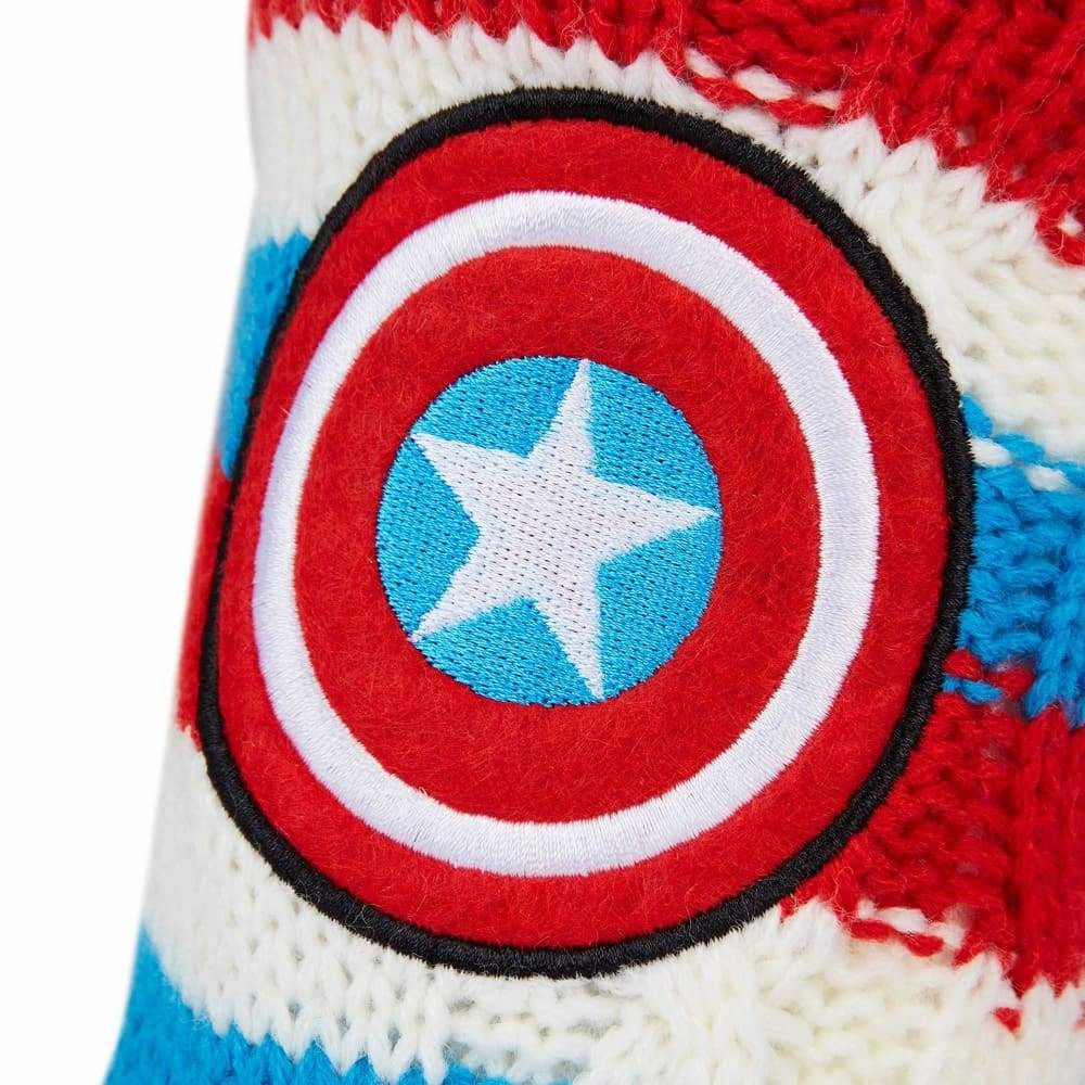 Marvel Captain America Mens Slipper Socks, Marvel Gifts For Men