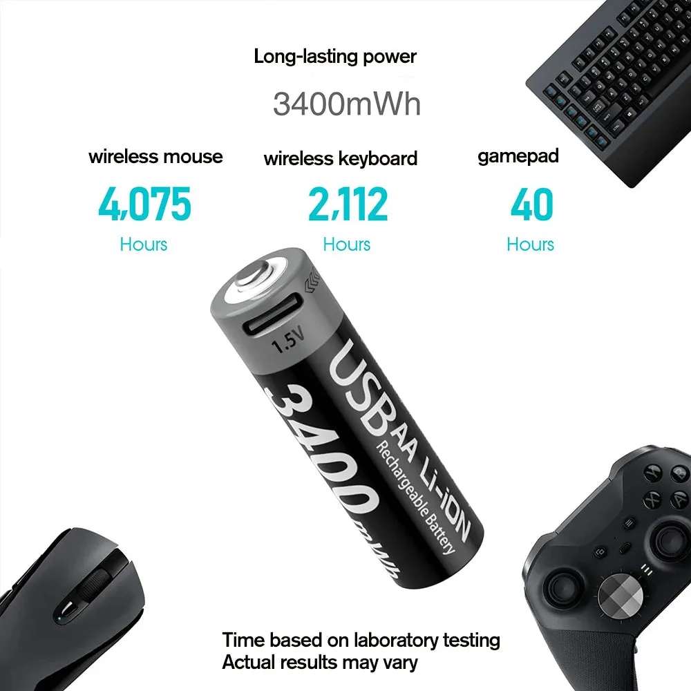 MATOV Premium USB Rechargeable AA/AAA Battery Set