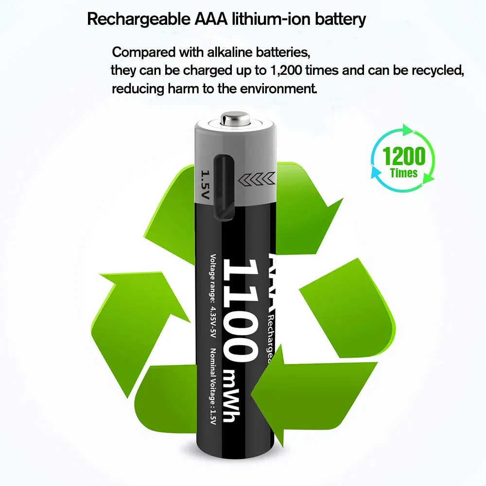 MATOV Premium USB Rechargeable AA/AAA Battery Set