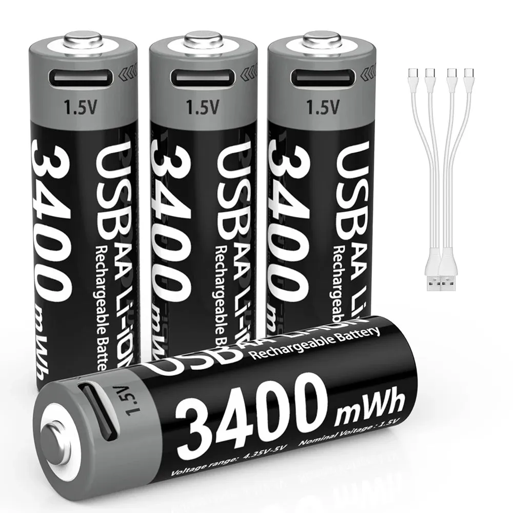 MATOV Premium USB Rechargeable AA/AAA Battery Set
