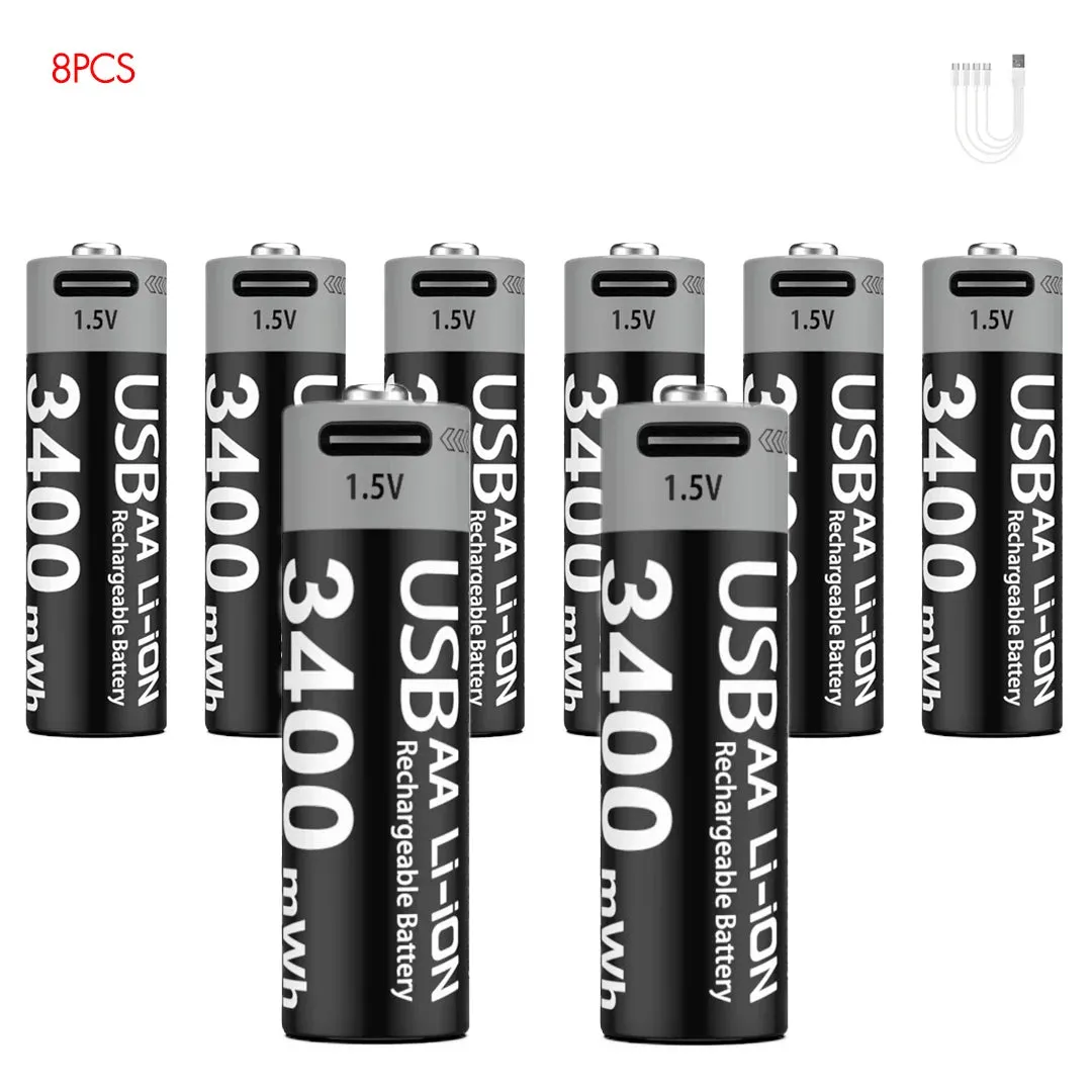 MATOV Premium USB Rechargeable AA/AAA Battery Set