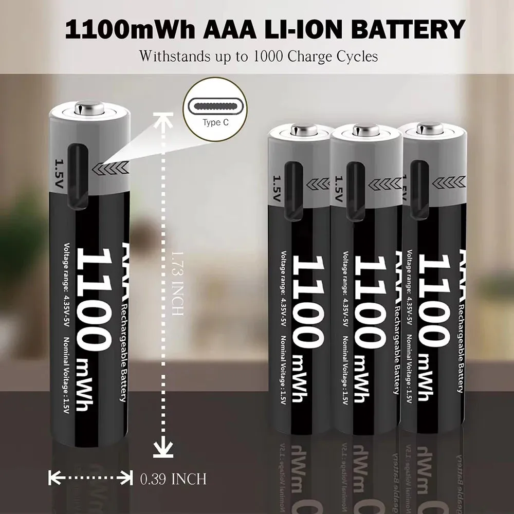 MATOV Premium USB Rechargeable AA/AAA Battery Set