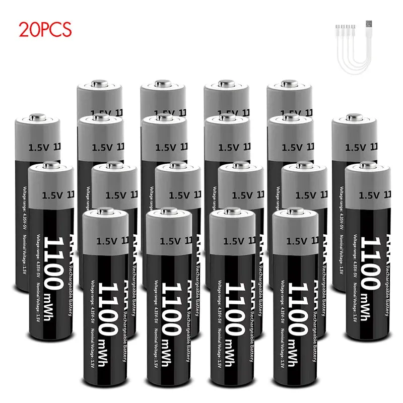 MATOV Premium USB Rechargeable AA/AAA Battery Set
